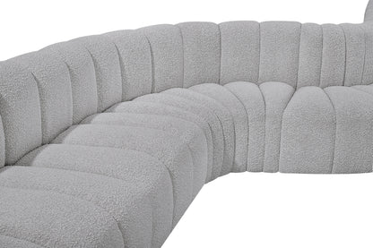 Zara Grey Boucle Fabric Modular Sofa S8B