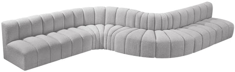 Briar Grey 197 Boucle Fabric Upholstered Modular Sectional, 8-Piece