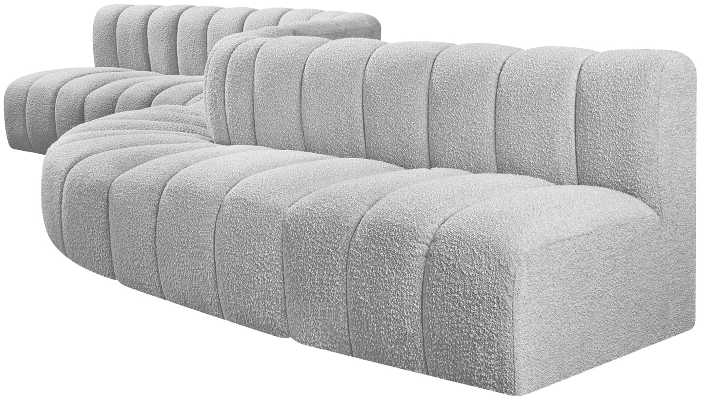 zara grey boucle fabric modular sofa s8c