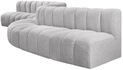 Zara Grey Boucle Fabric Modular Sofa S8C