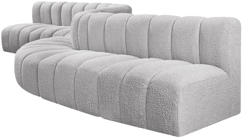 Briar Grey 197 Boucle Fabric Upholstered Modular Sectional, 8-Piece