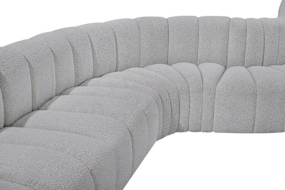 Zara Grey Boucle Fabric Modular Sofa S8C