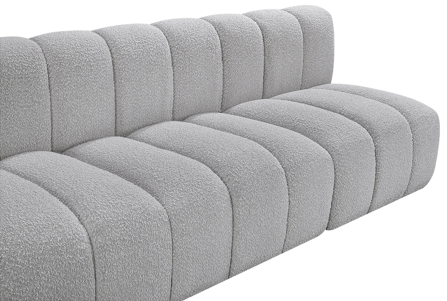 zara grey boucle fabric modular sofa s8c