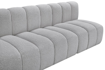 Zara Grey Boucle Fabric Modular Sofa S8C