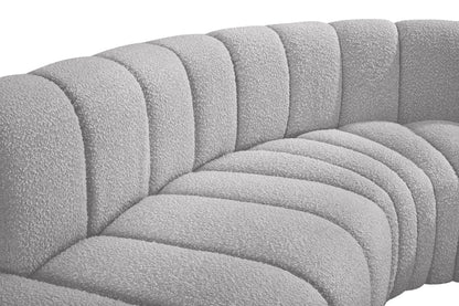 Zara Grey Boucle Fabric Modular Sofa S8C