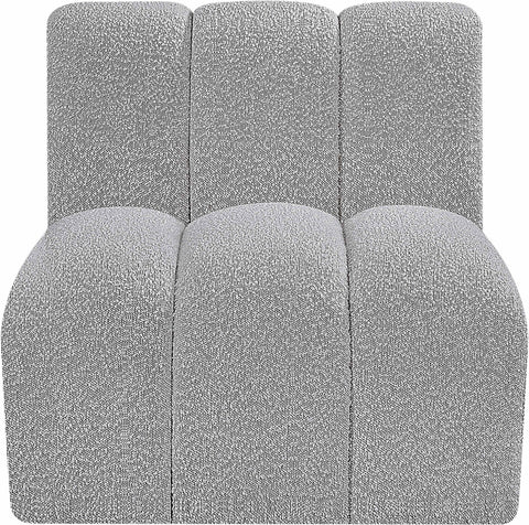 Briar Grey Boucle Fabric Upholstered Modular Straight Chair, 1 Piece