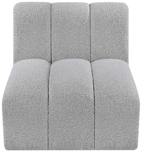 Briar Grey Boucle Fabric Upholstered Modular Straight Chair, 1 Piece