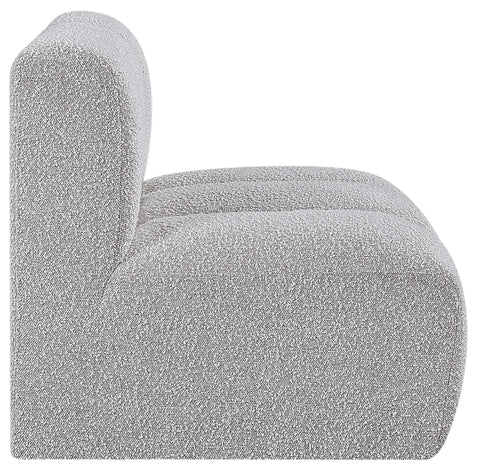 Briar Grey Boucle Fabric Upholstered Modular Straight Chair, 1 Piece