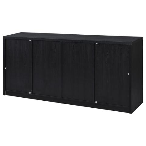 Lewis 4-door Dining Sideboard Buffet Storage Credenza Black