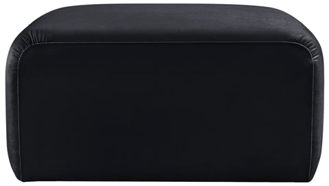Briar Black Velvet Upholstered Modular Ottoman, 1 Piece