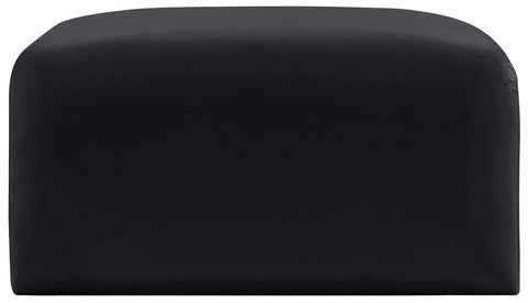 Briar Black Velvet Upholstered Modular Ottoman, 1 Piece