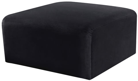 Briar Black Velvet Upholstered Modular Ottoman, 1 Piece