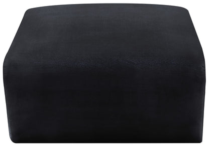 Zara Black Velvet Ottoman Ott