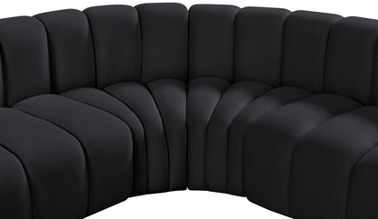 Zara Black Velvet Modular Sofa S10A