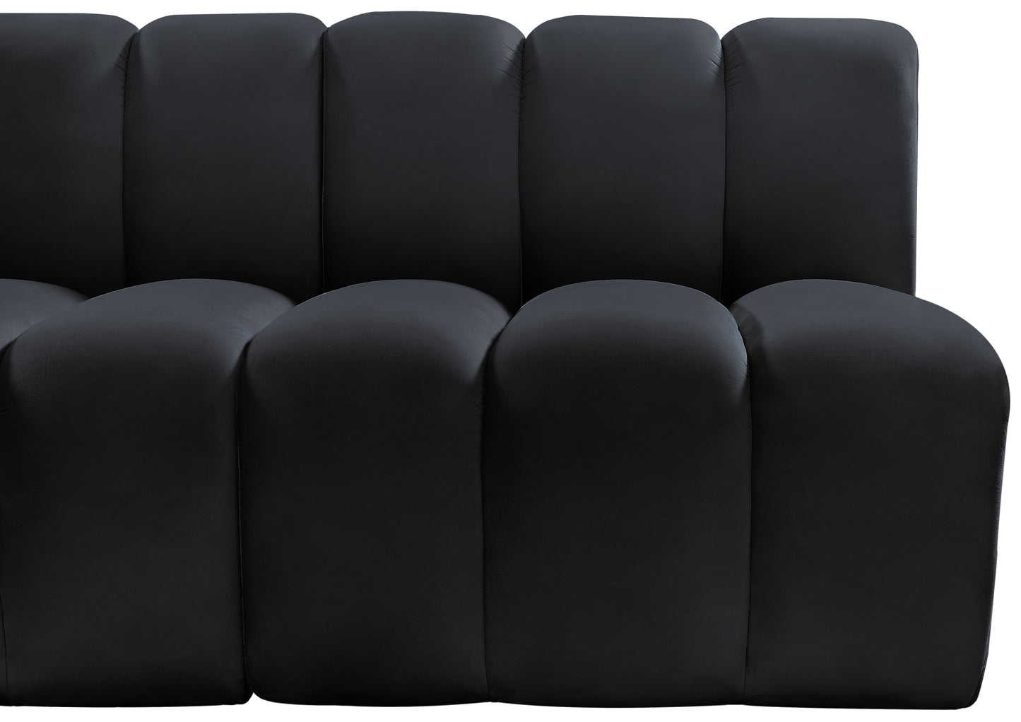 zara black velvet modular sofa s10a