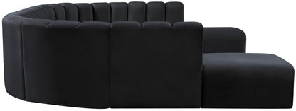 Zara Black Velvet Modular Sofa S10A