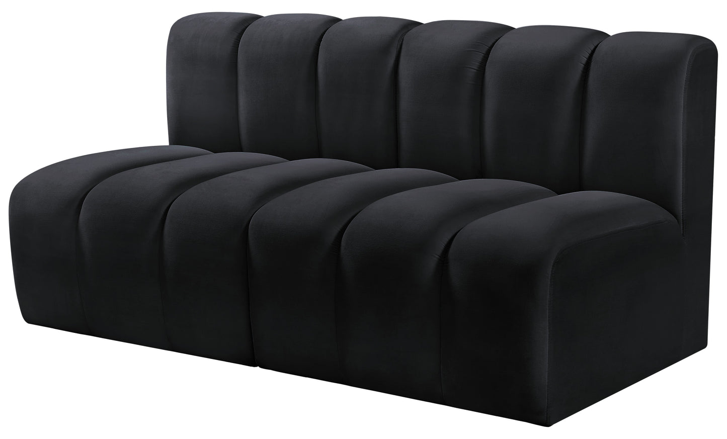 zara black velvet modular sofa s2a