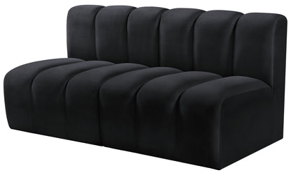 Zara Black Velvet Modular Sofa S2A