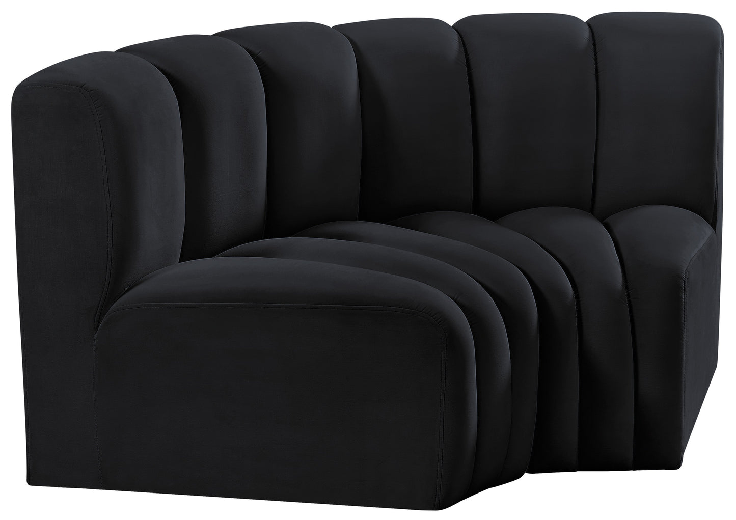 zara black velvet modular sofa s2b