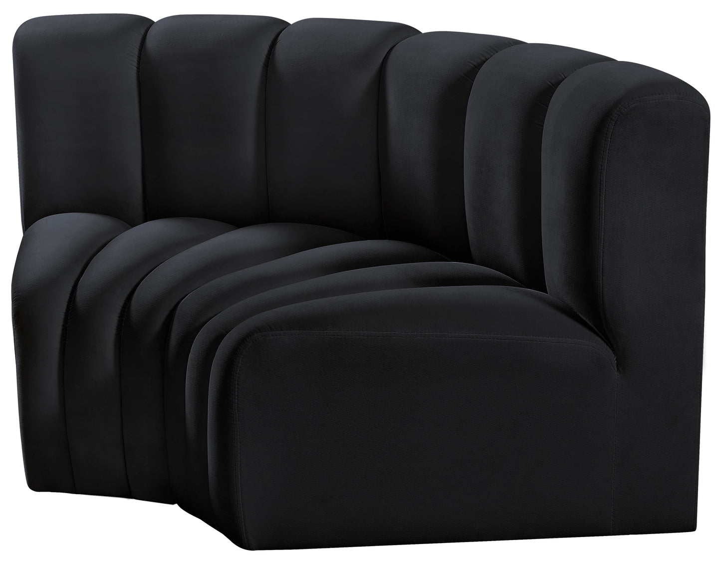 zara black velvet modular sofa s2b