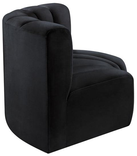 Briar Black 60 Velvet Upholstered Modular Sectional , 2-Piece (Style 2)