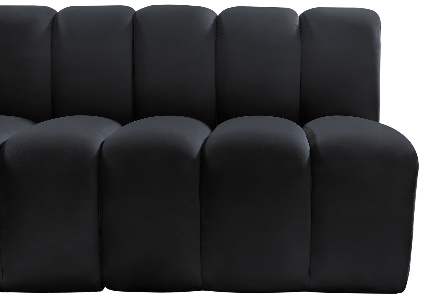 zara black velvet modular sofa s3a