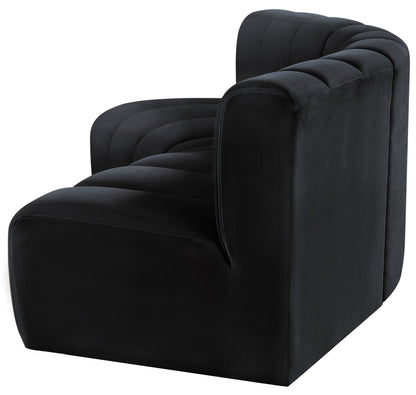 Zara Black Velvet Modular Sofa S3B