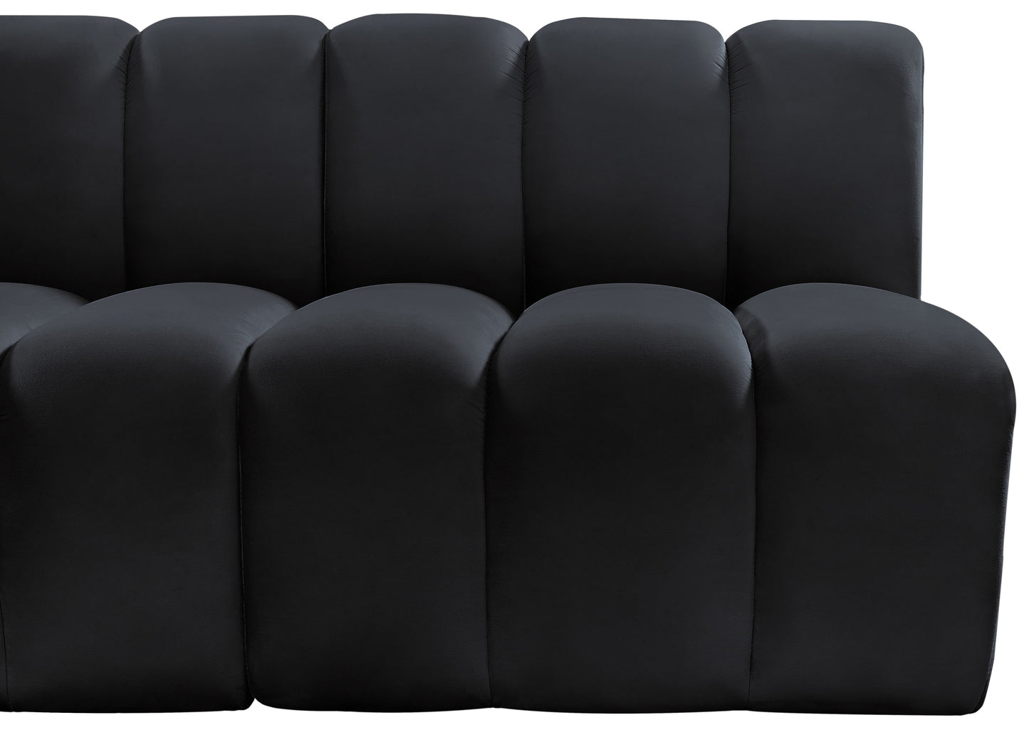 zara black velvet modular sofa s3b