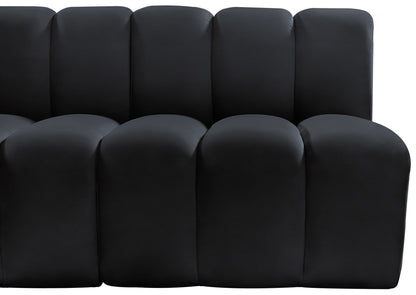 Zara Black Velvet Modular Sofa S3B