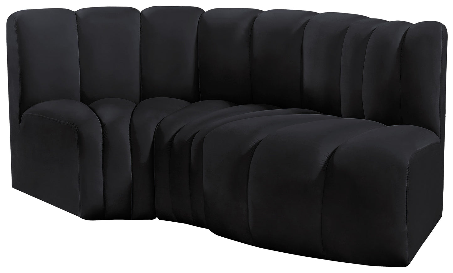 zara black velvet modular sofa s3d