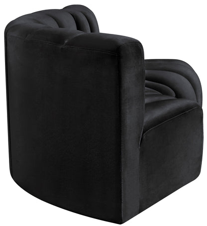 Zara Black Velvet Modular Sofa S3D