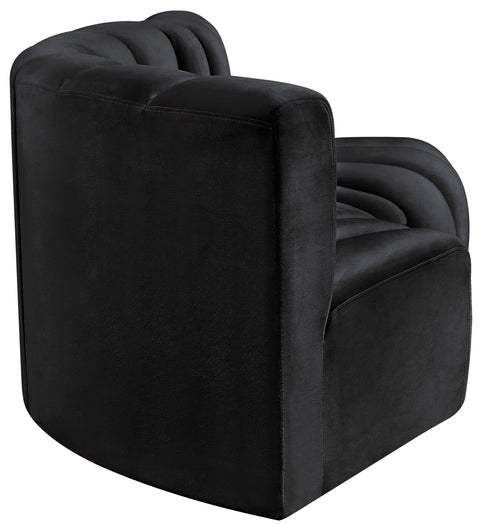 Briar Black 70 Velvet Upholstered Modular Sectional, 3-Piece