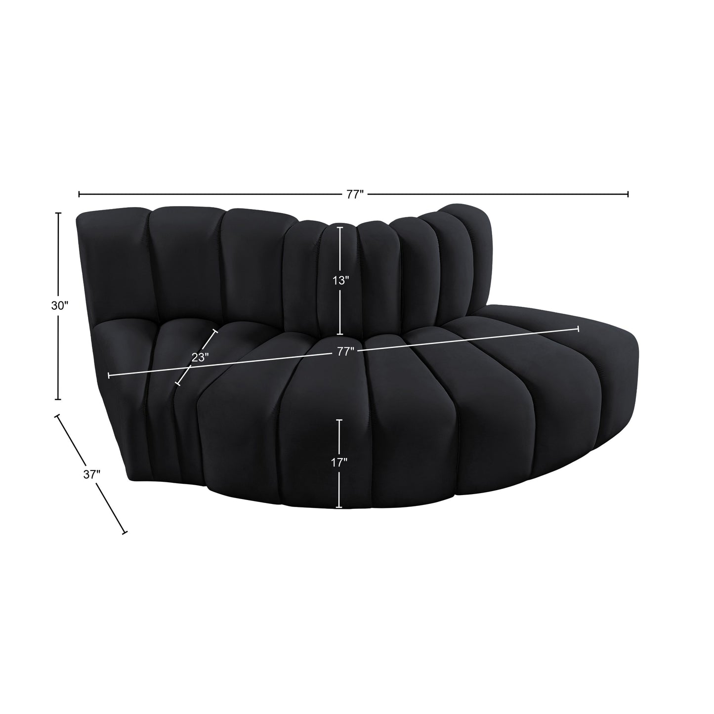 zara black velvet modular sofa s3e