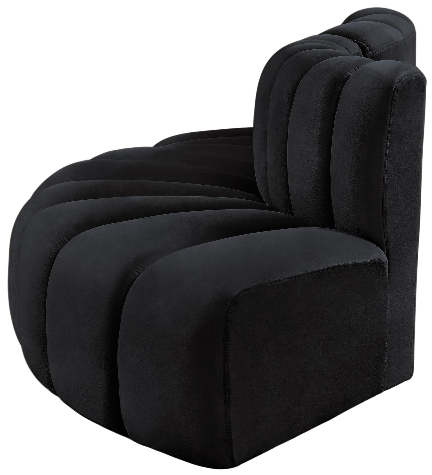 zara black velvet modular sofa s3e