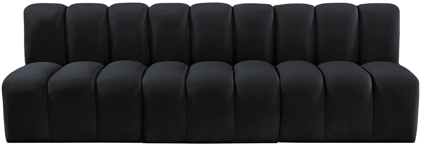 zara black velvet modular sofa s3f