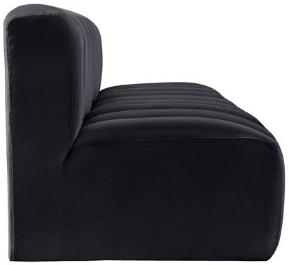 Zara Black Velvet Modular Sofa S3F