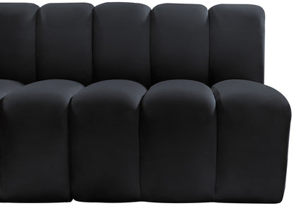 Zara Black Velvet Modular Sofa S4A