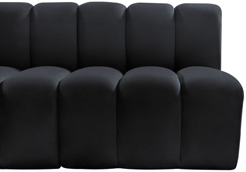 Briar Black 108 Velvet Upholstered Modular Sectional, 4-Piece