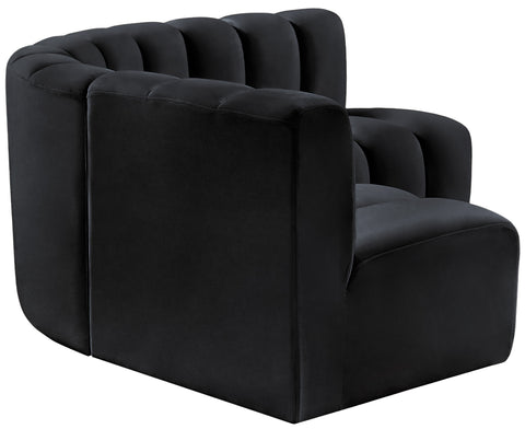 Briar Black 103 Velvet Upholstered Modular Sectional, 4-Piece