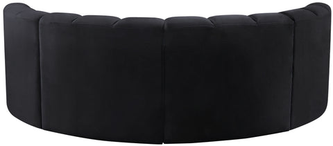 Briar Black 88 Velvet Upholstered Modular Sectional, 4-Piece