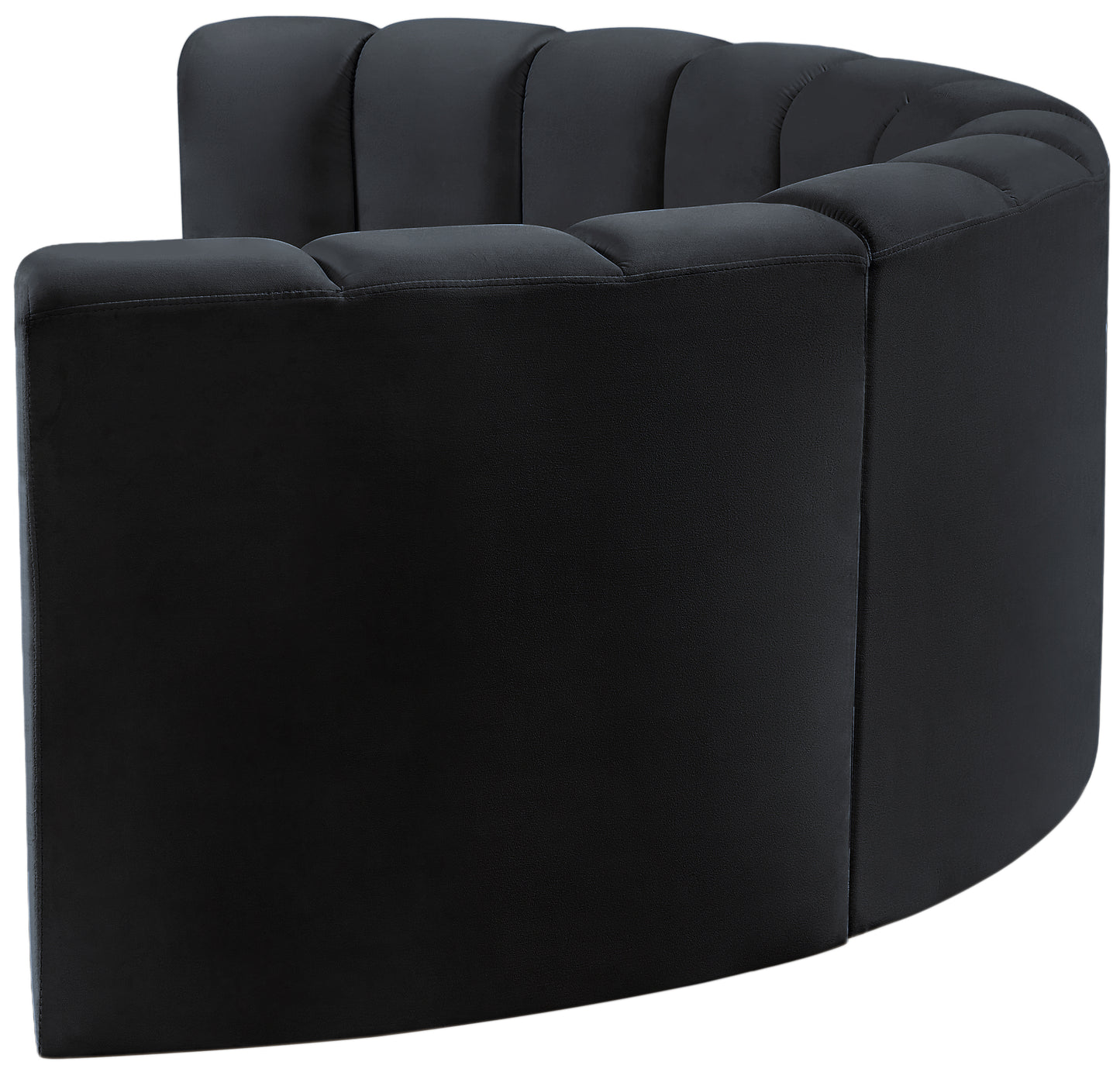 zara black velvet modular sofa s4c