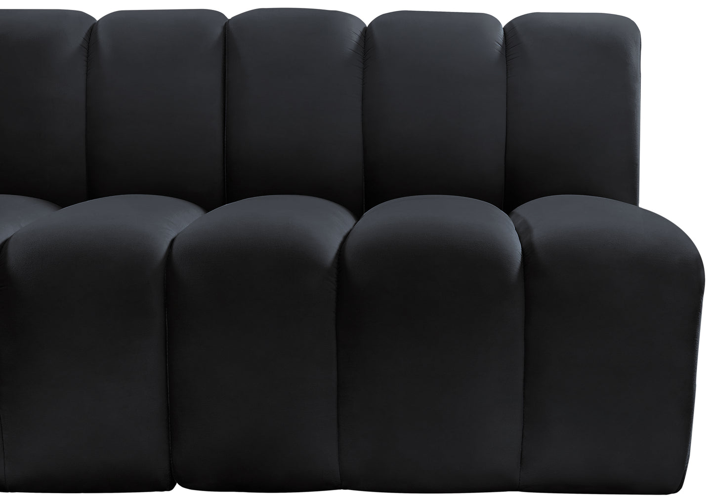 zara black velvet modular sofa s4c