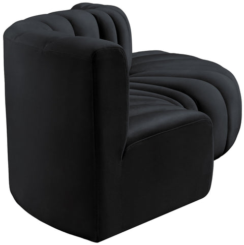 Briar Black 104 Velvet Upholstered Modular Sectional, 4-Piece