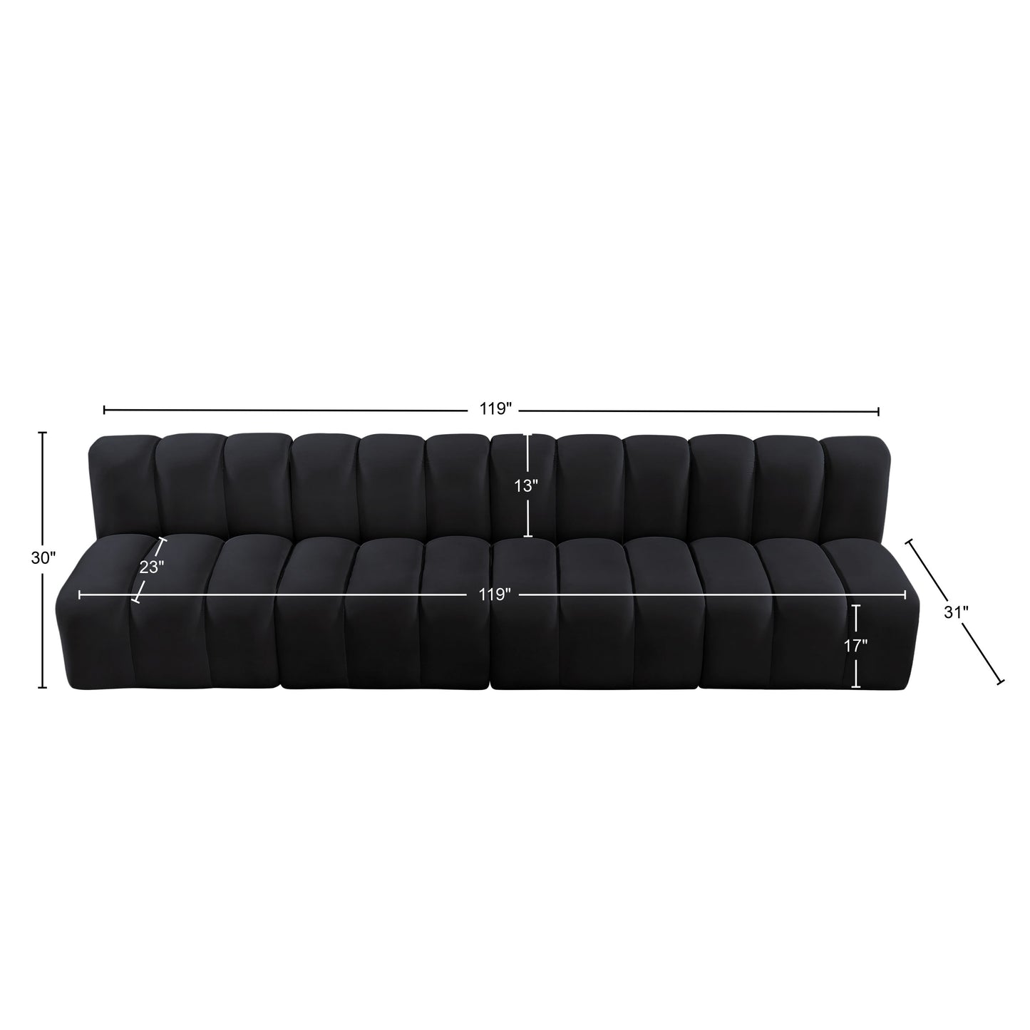 zara black velvet modular sofa s4e