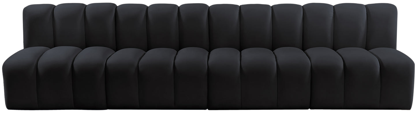 zara black velvet modular sofa s4e