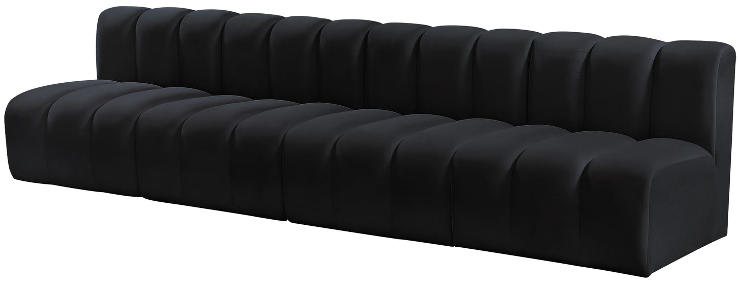 zara black velvet modular sofa s4e