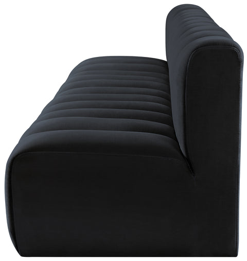 Briar Black 119 Velvet Upholstered Modular Sectional, 4-Piece