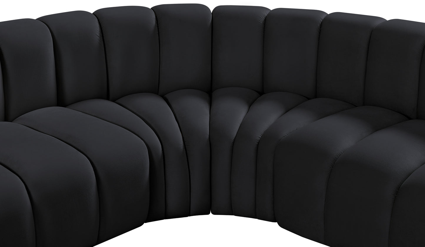 zara black velvet modular sofa s5a