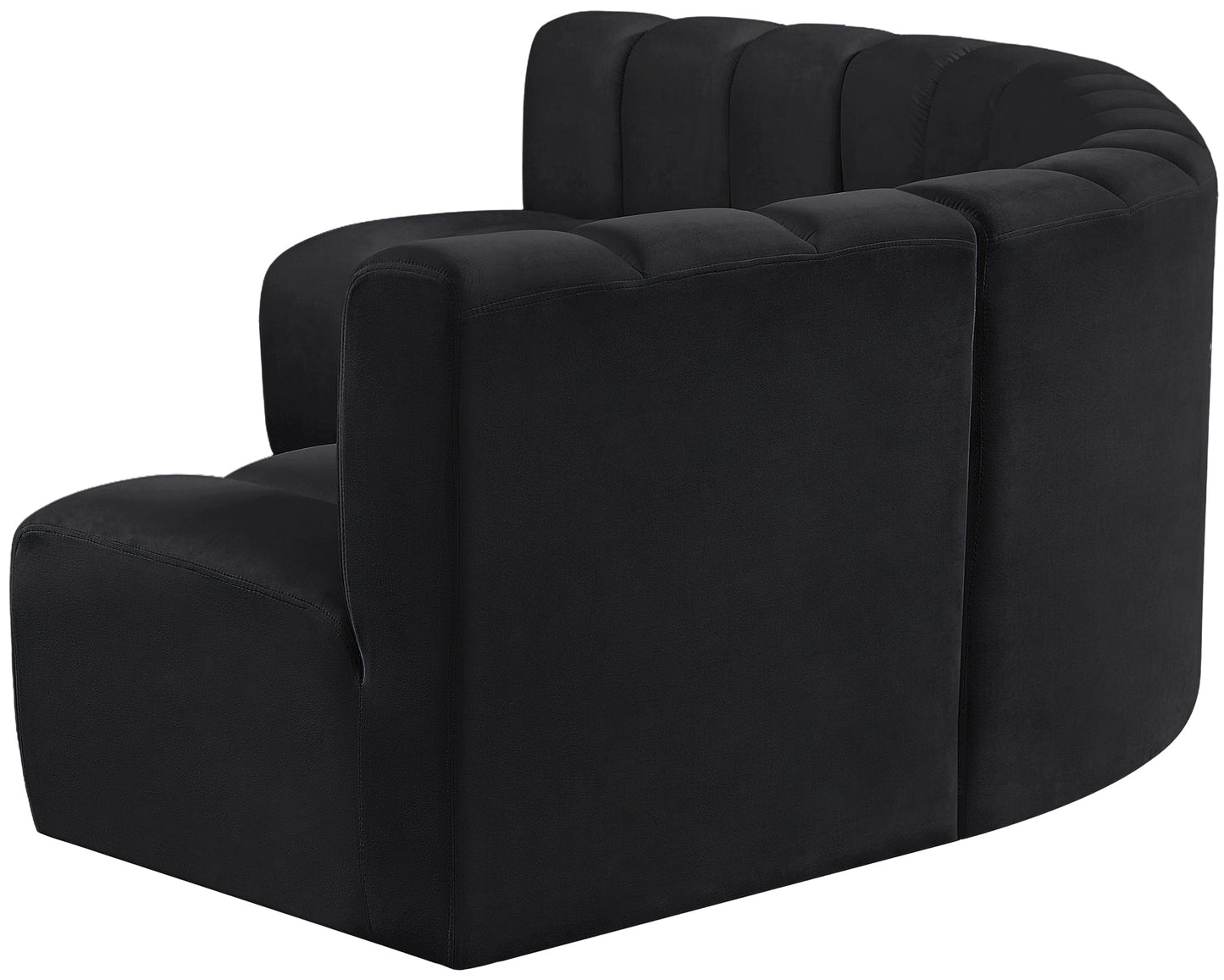 zara black velvet modular sofa s5a