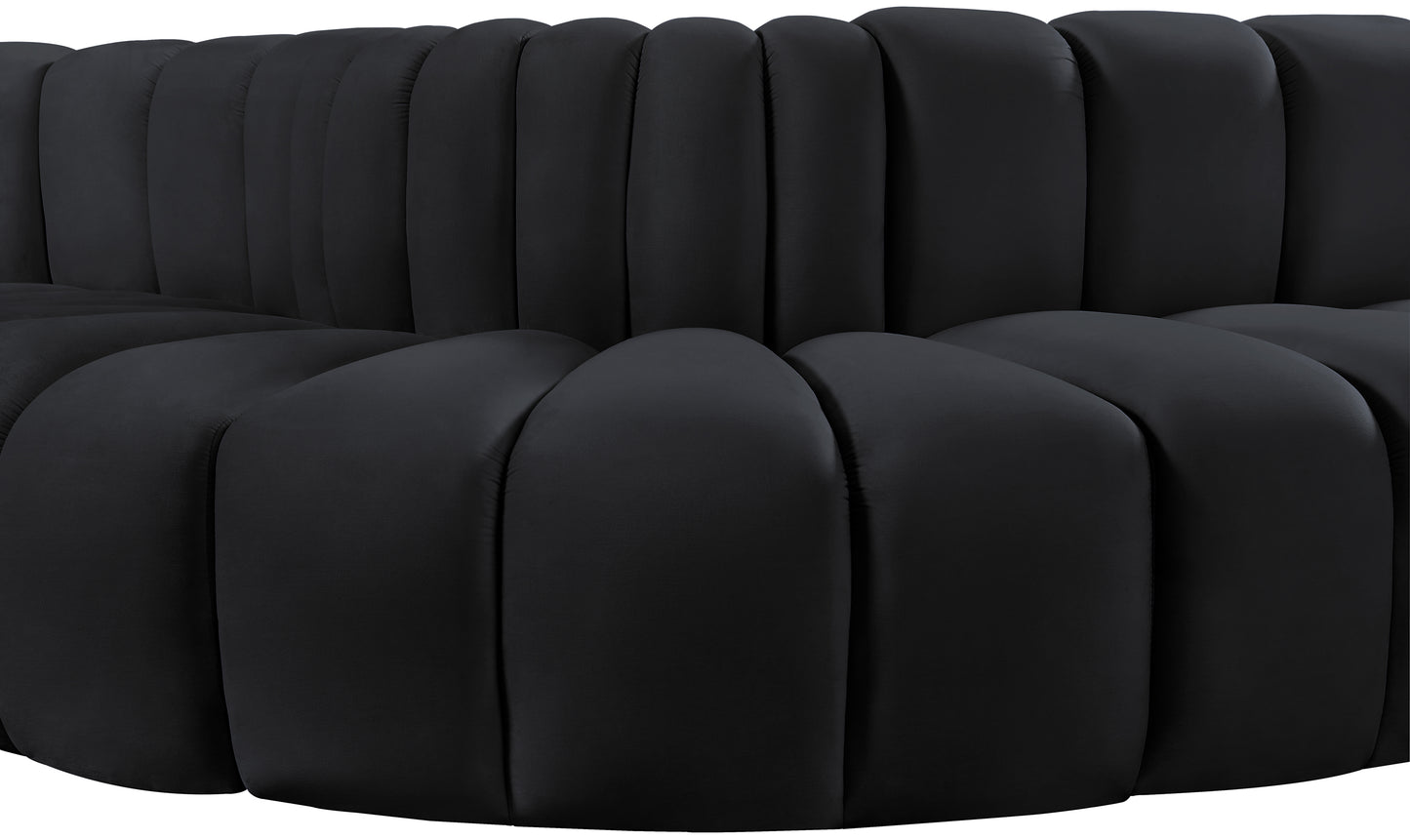 zara black velvet modular sofa s5b